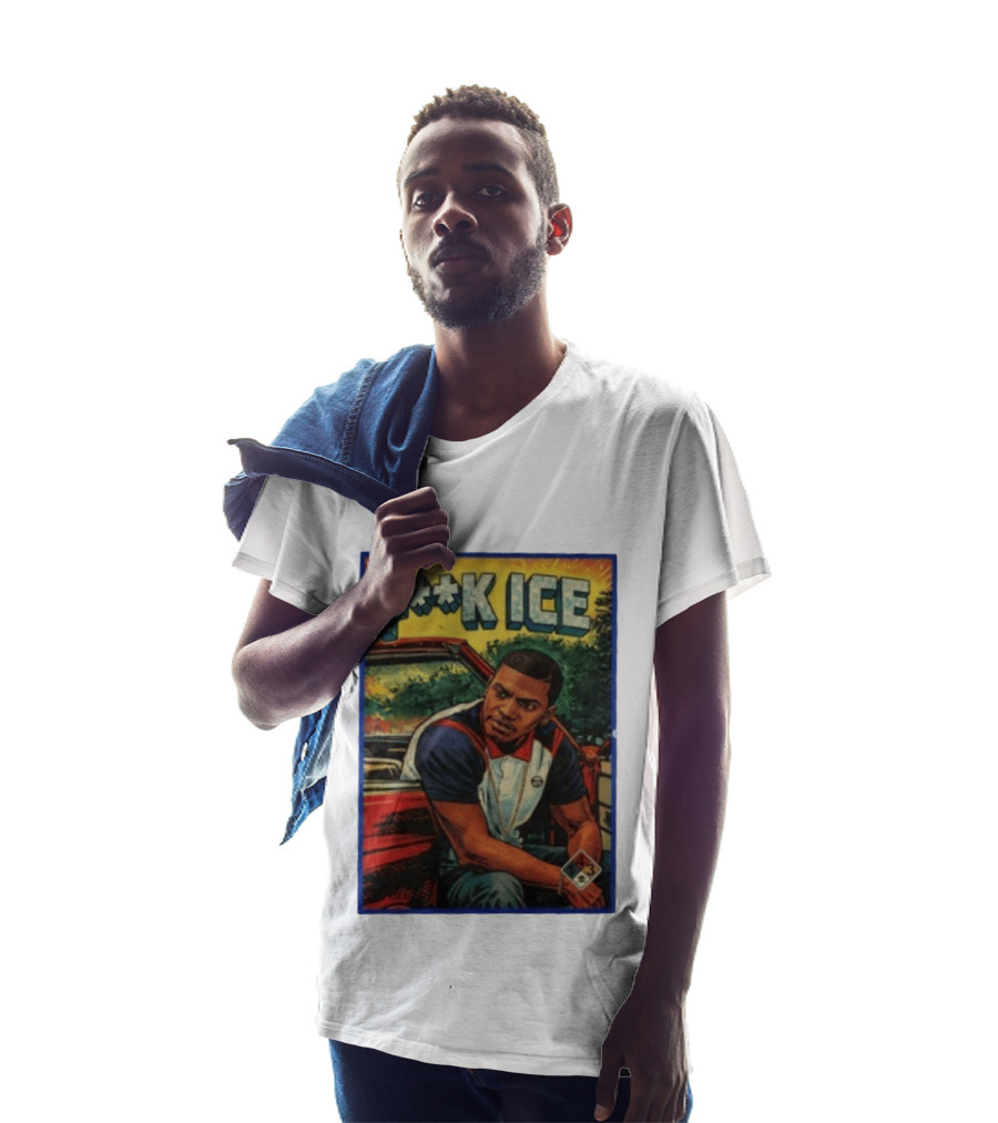 F**K ICE Tyler The Creator Style Graphic With Car And Cards T-Shirt