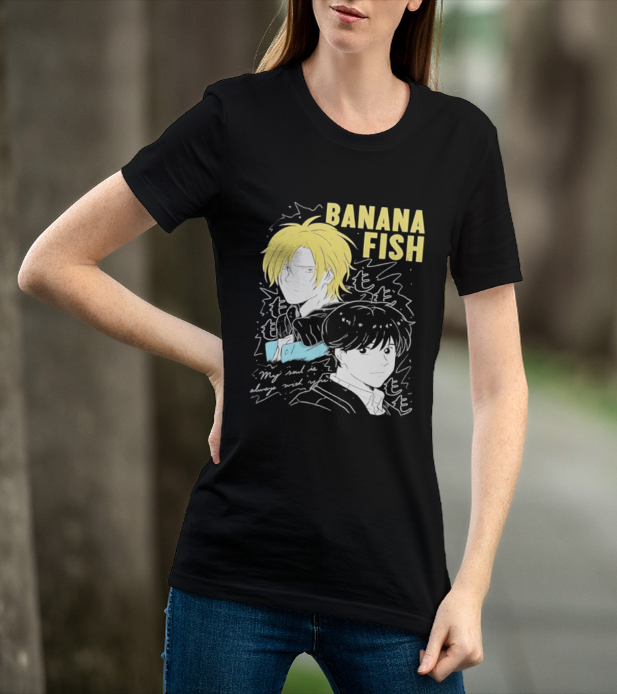 Banana Fish Ash And Eiji My Soul Is Always With You Anime Duo T-Shirt