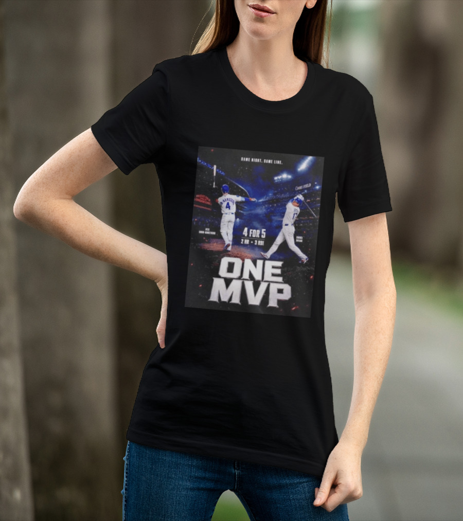 Same Night Same Line Pete Crow Armstrong Shohei Ohtani One MVP Coors Field Wrigley Field 4 For 5 2 HR 3 RBI T-Shirt