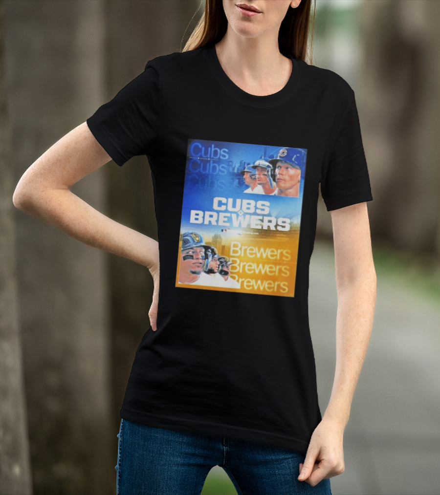 Chicago Cubs Brewers MLB Rivalry Matchup Highlights T-Shirt