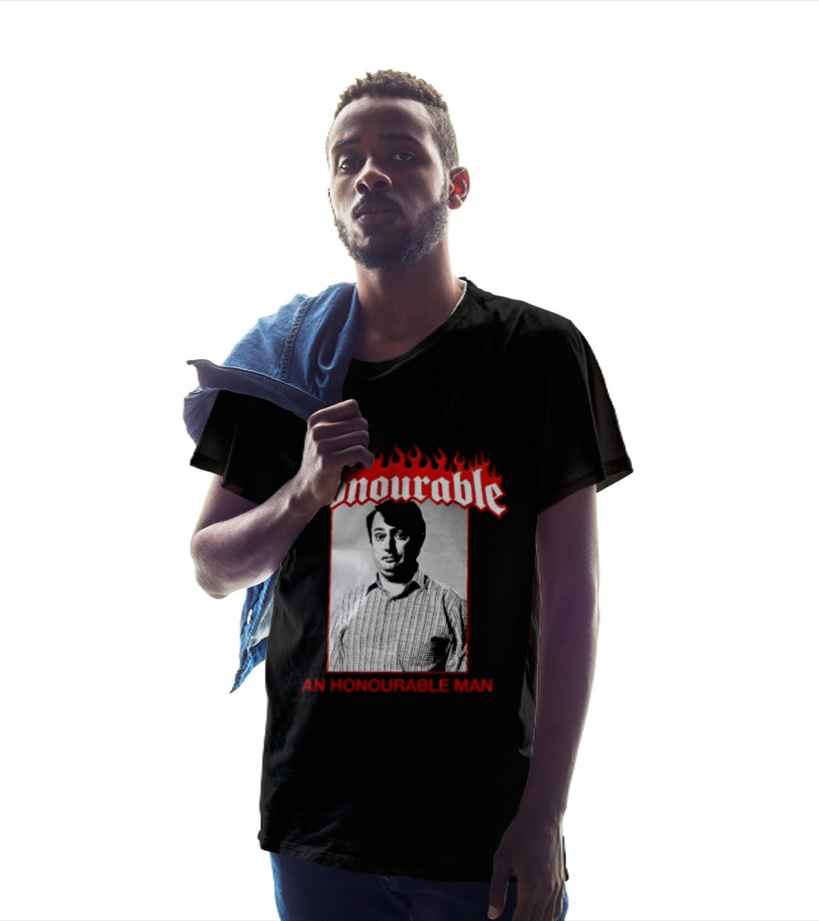 Honourable An Honourable Man Mark Corrigan Flames Frame T-Shirt
