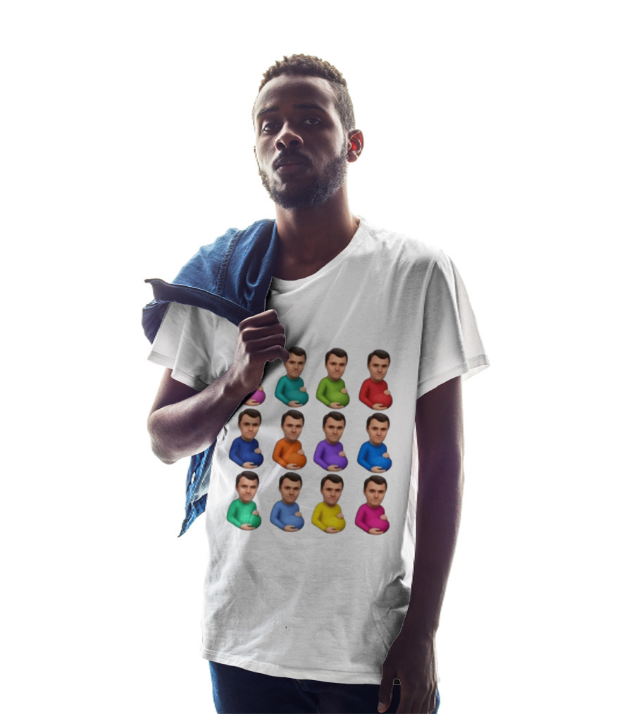 Pregnant Man Emoji Set Multicolor Avatar Faces Collection T-Shirt