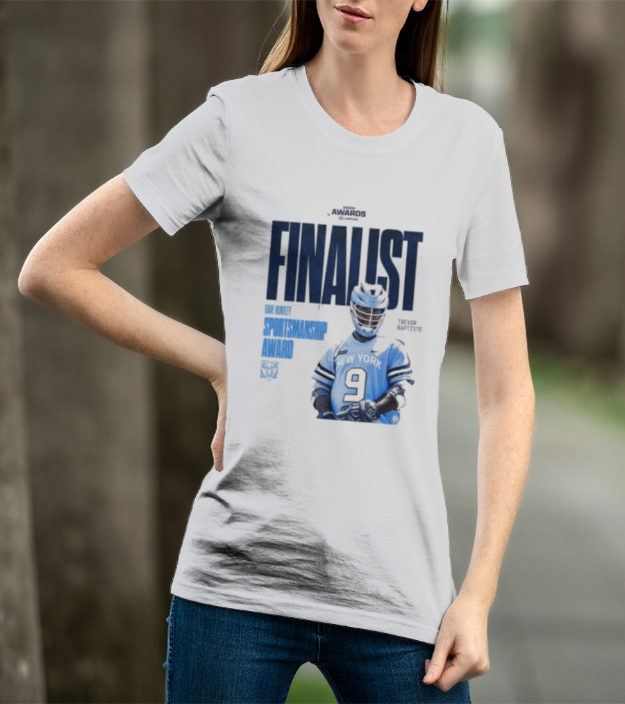 Trevor Baptiste NY Atlas 2026 Dave Huntley Sportsmanship Award Finalist New York Sports Team Number 9 T-Shirt