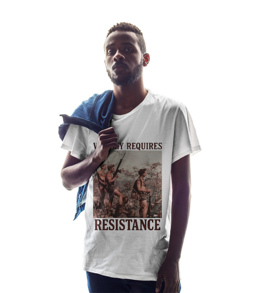 Victory Requires Resistance Military Soldiers Armed Defense T-Shirt