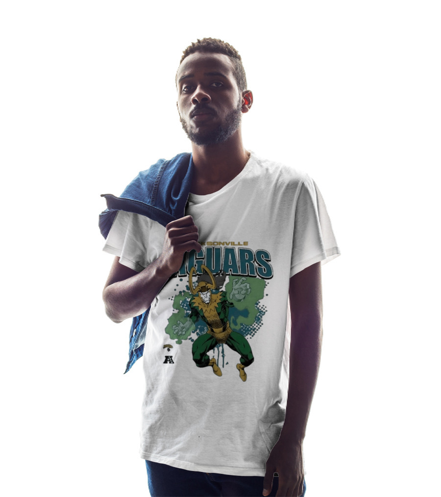 Jacksonville Jaguars Loki Marvel Crossover NFL Collaboration T-Shirt