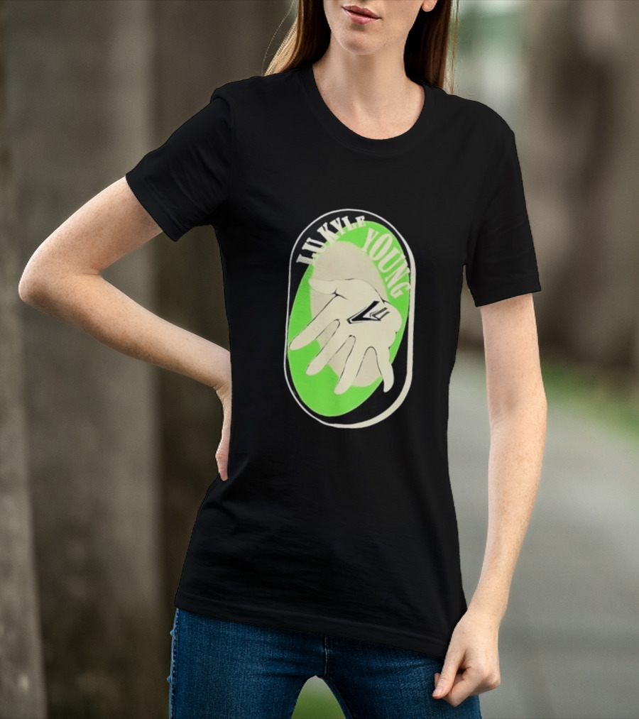 Lukyle Young Hand With Emblem In Green Oval T-Shirt