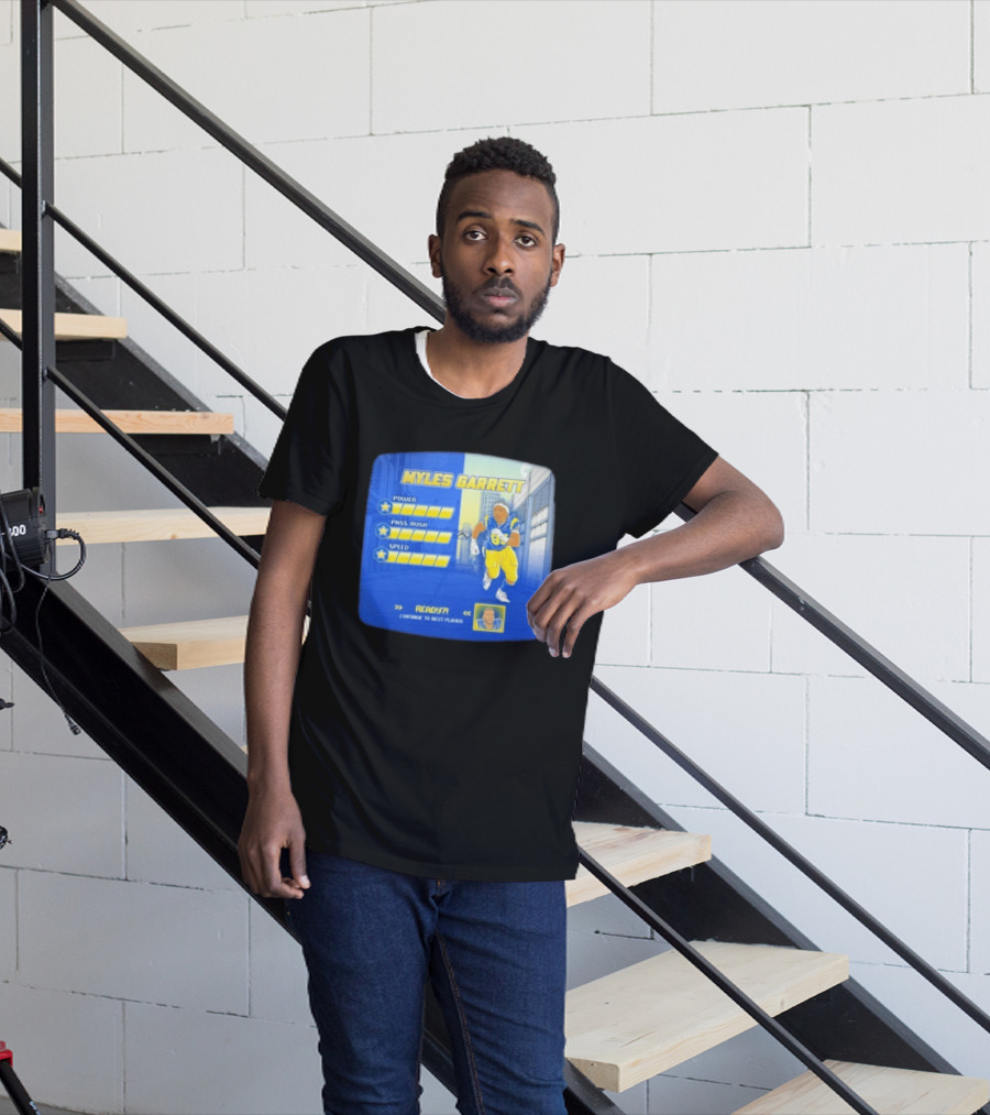 Myles Garrett Power Pass Rush Speed LA Rams 2026 Melbourne Game T-Shirt