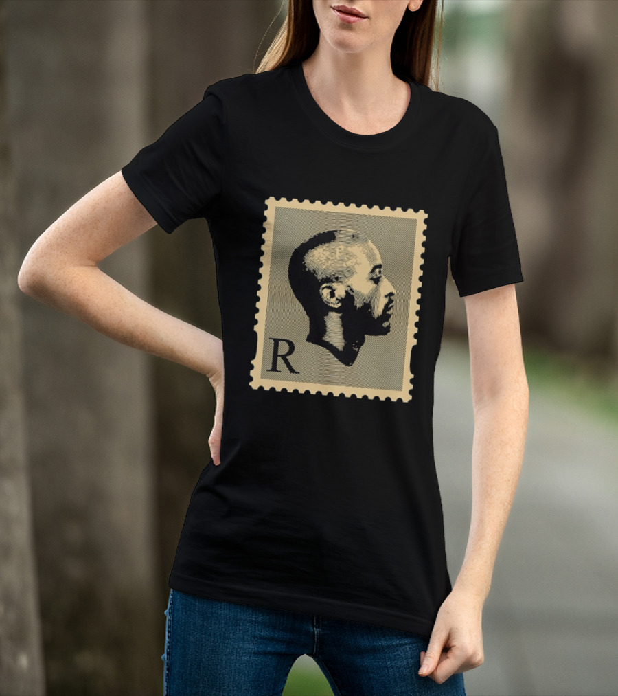 Tupac Shakur Black Postage Stamp Profile 2Pac T-Shirt
