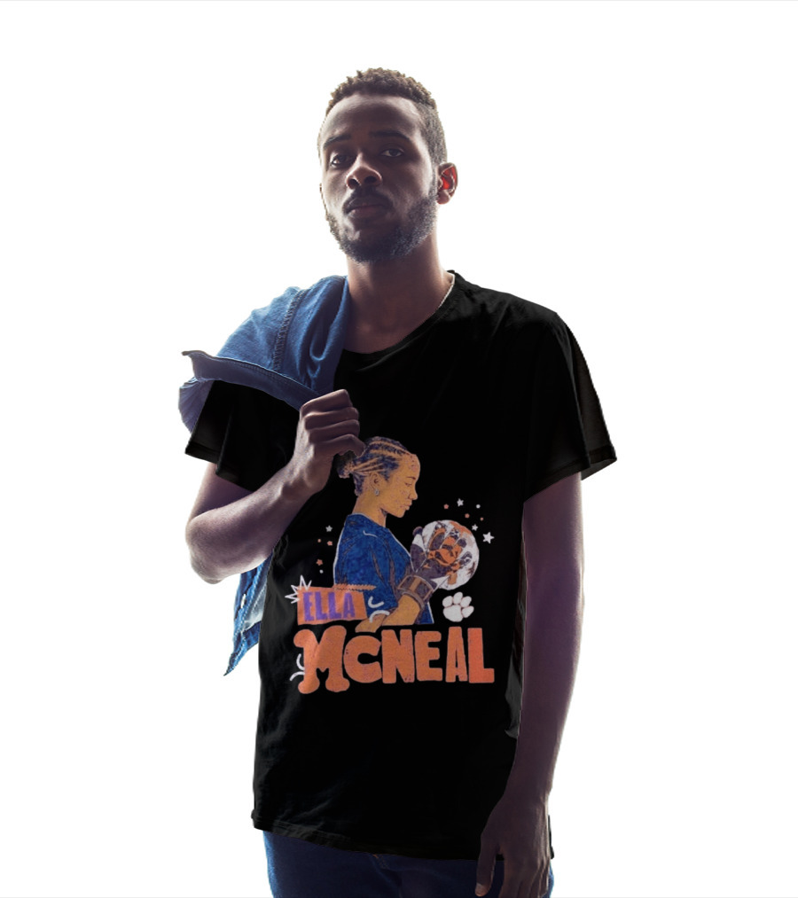 Ella McNeal Clemson Tigers Soccer Player Holding Ball T-Shirt