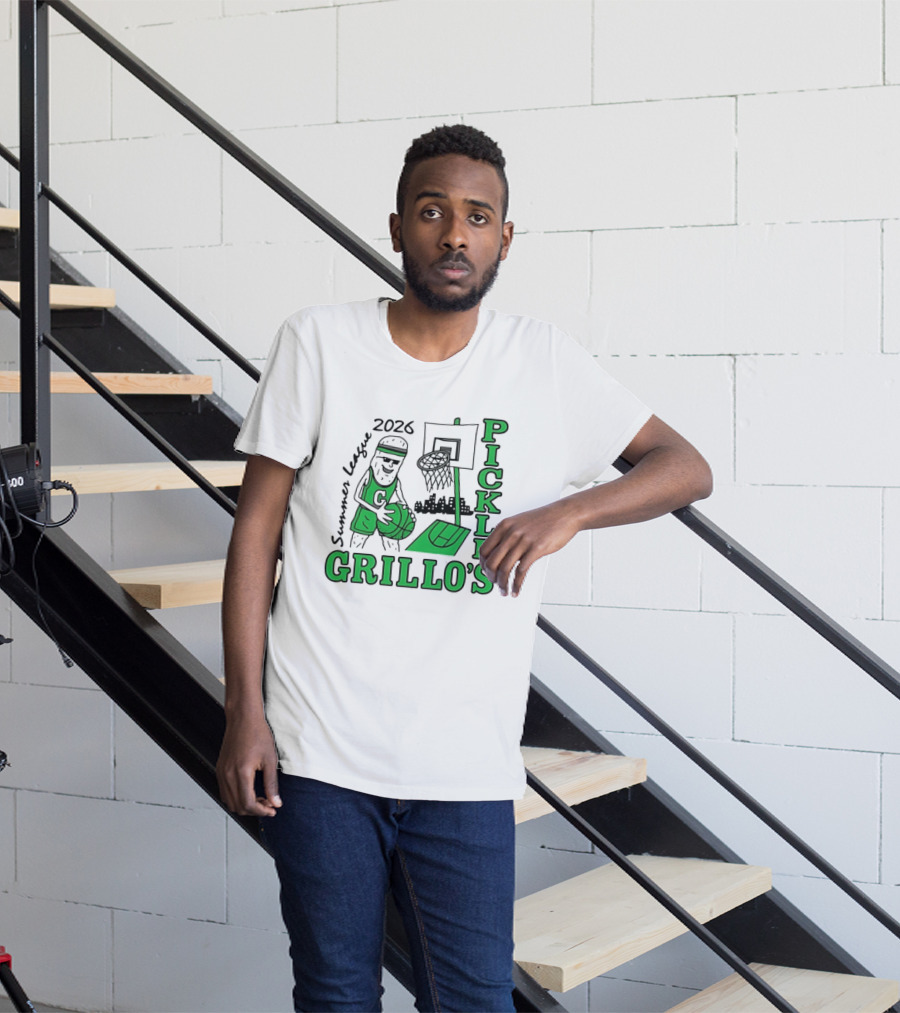 Grillo's Pickles 2026 Summer League Basketball Player And Hoop Fun T-Shirt