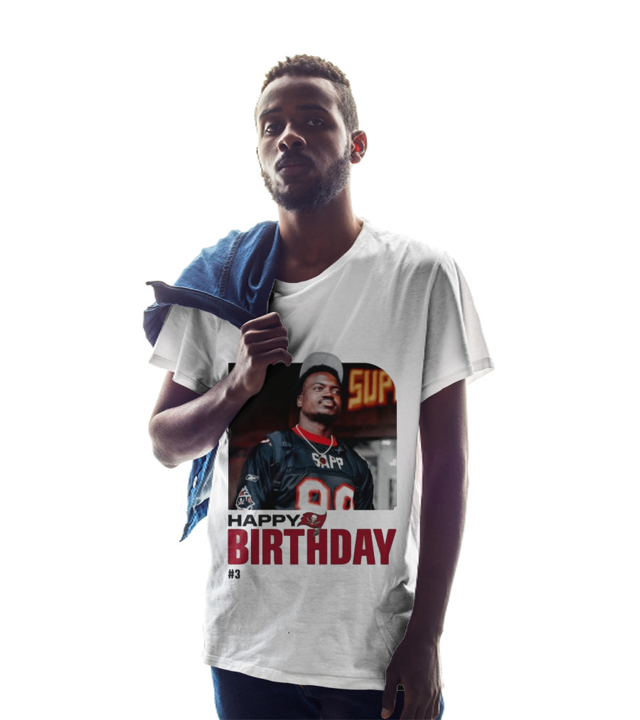 Happy Birthday Rueben Jr. Sapp Jersey #3 Football T-Shirt