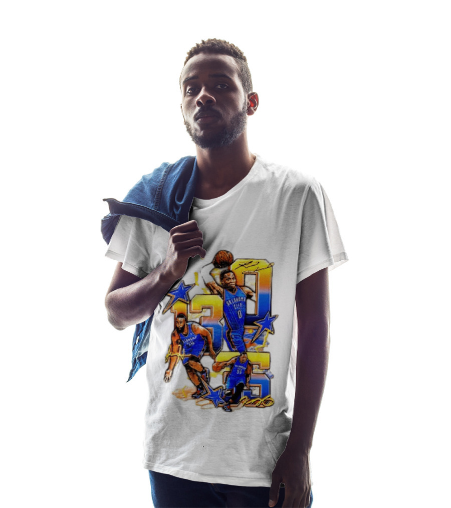 James Harden Russell Westbrook Kevin Durant Oklahoma City Thunder NBA Legends T-Shirt