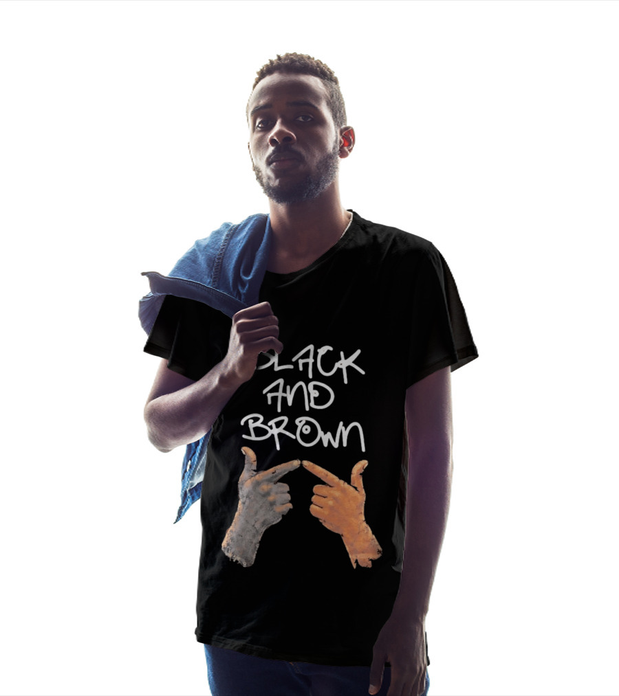 Black And Brown Hand Gesture Unity Solidarity T-Shirt