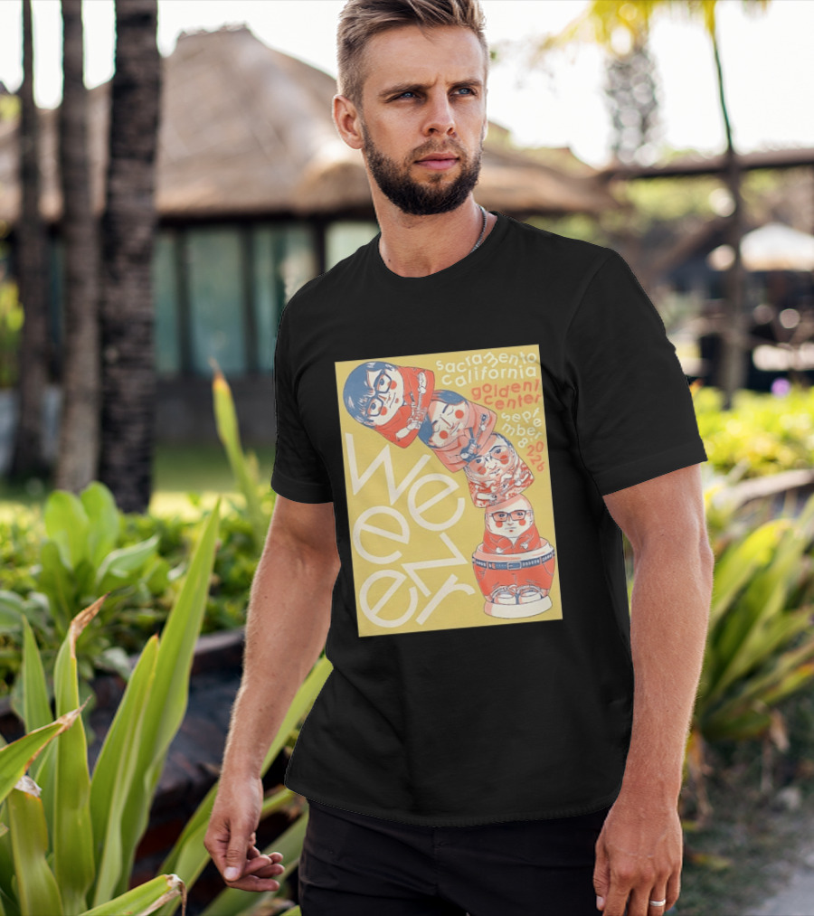 Sacramento California Golden 1 Center September 8 2026 Weezer Concert Matryoshka Dolls T-Shirt