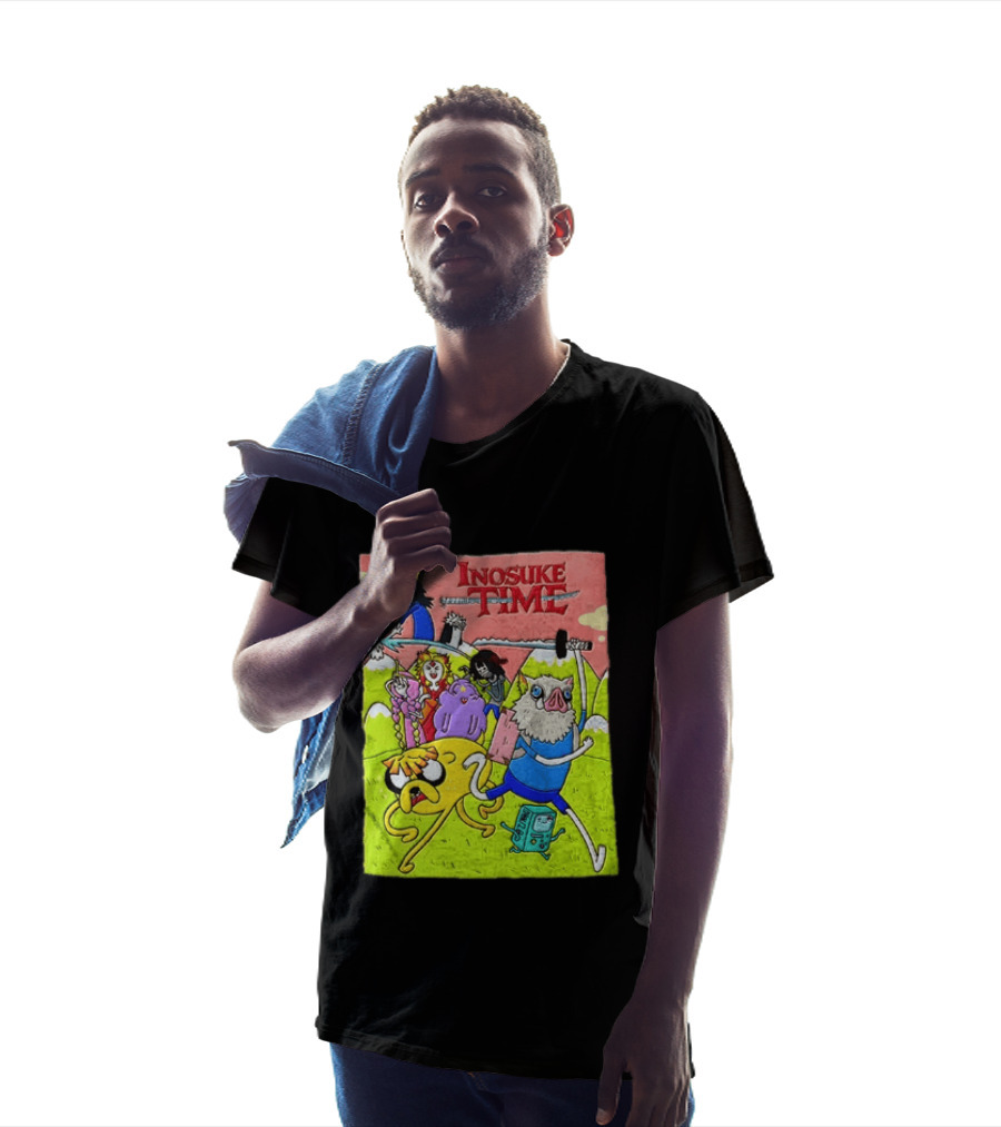 Inosuke Time Adventure With Demon Slayer Crossover Characters T-Shirt