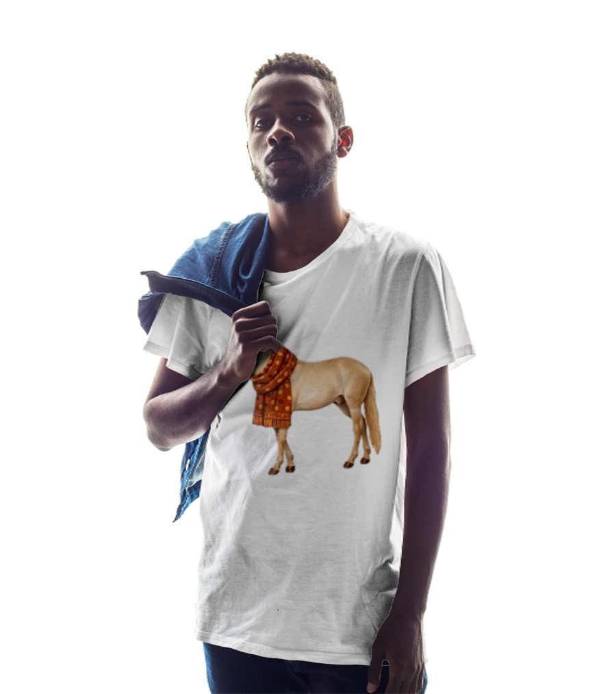 Did Someone Say Pumpkin Spice Latte Palomino Horse Autumn Leaf Scarf T-Shirt