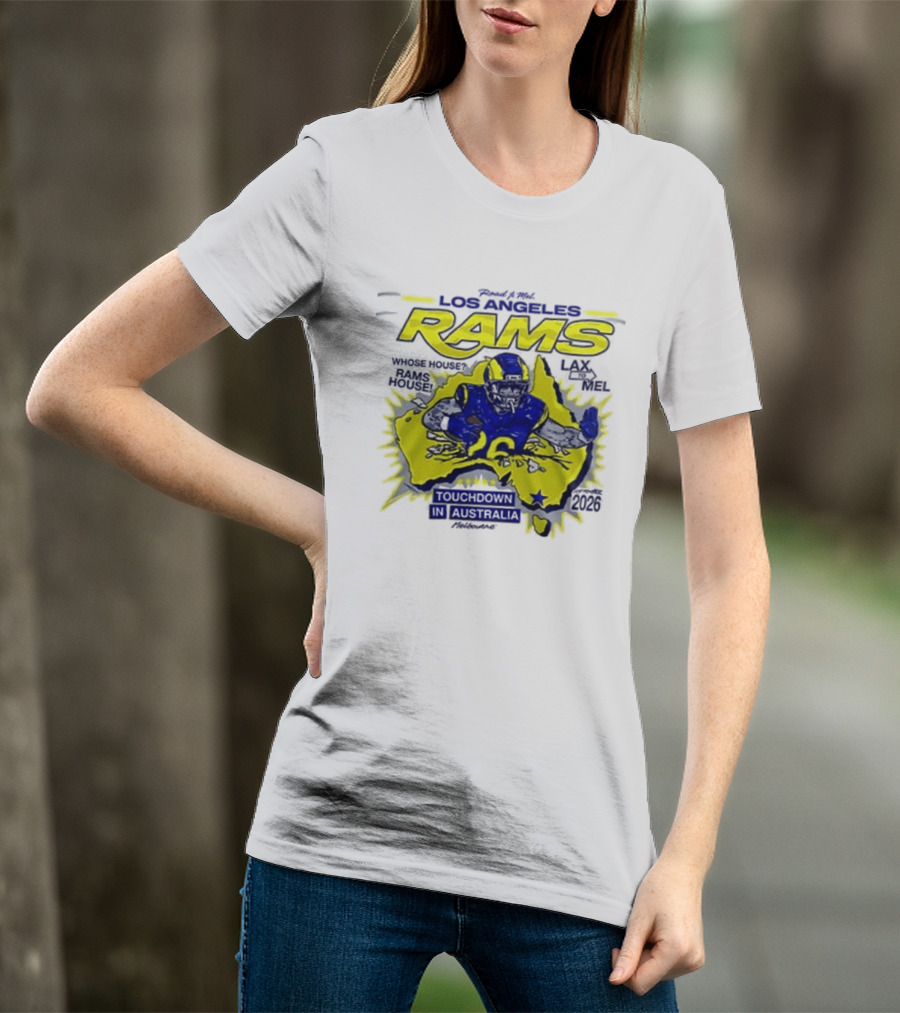 Los Angeles Rams Touchdown Fans Support Down Under Australia T-Shirt