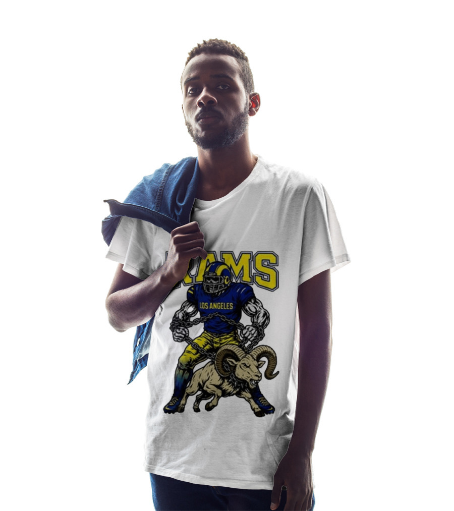 Los Angeles Rams Chain Wielding Mascot Power T-Shirt