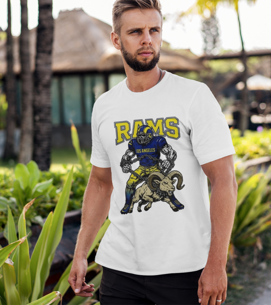 Los Angeles Rams Chain Wielding Mascot Power T-Shirt