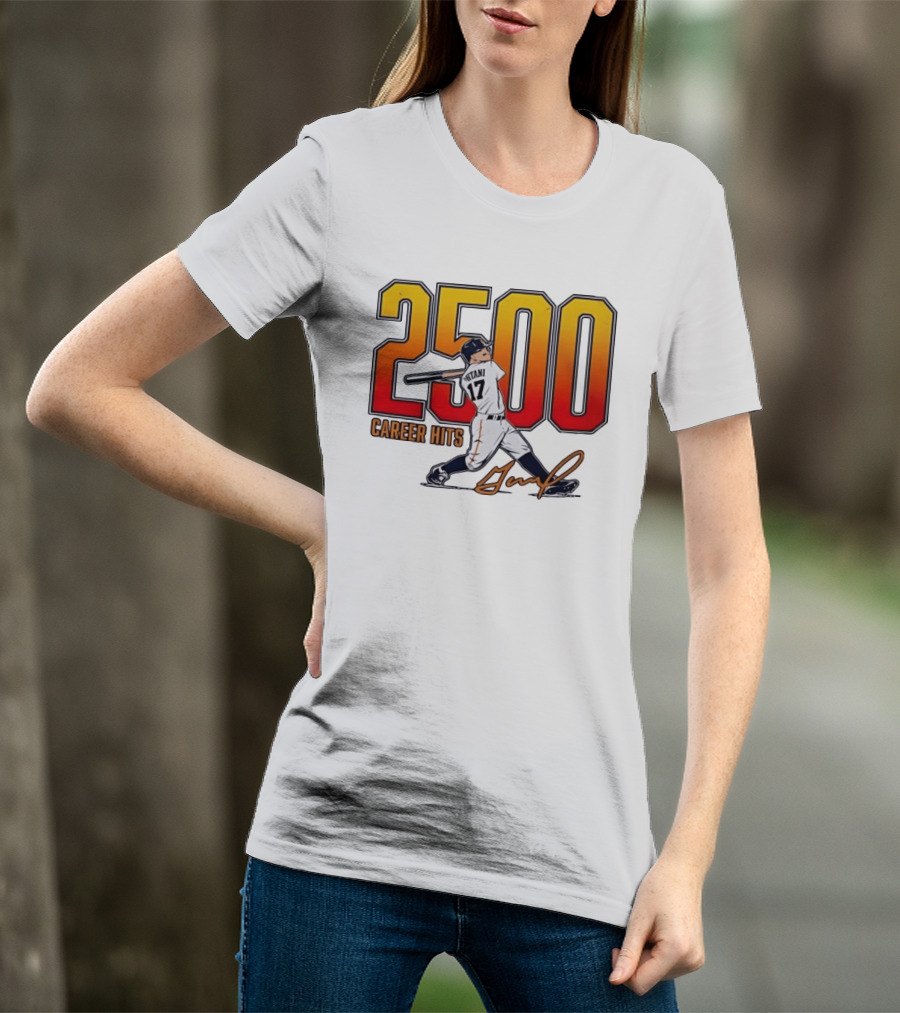 Shohei Ohtani 2500 Career Hits 17 Baseball Player Signature T-Shirt