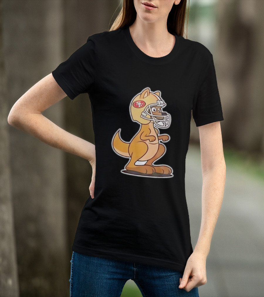 San Francisco 49ers Kangaroo Football Helmet Sports Team Fans T-Shirt