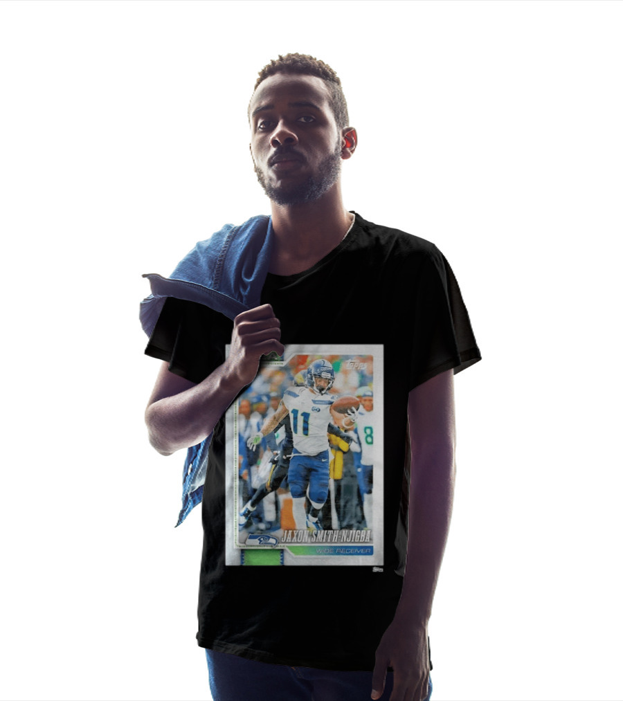 SEA Seahawks Jaxon Smith Njigba Topps Wide Receiver Trading Card T-Shirt
