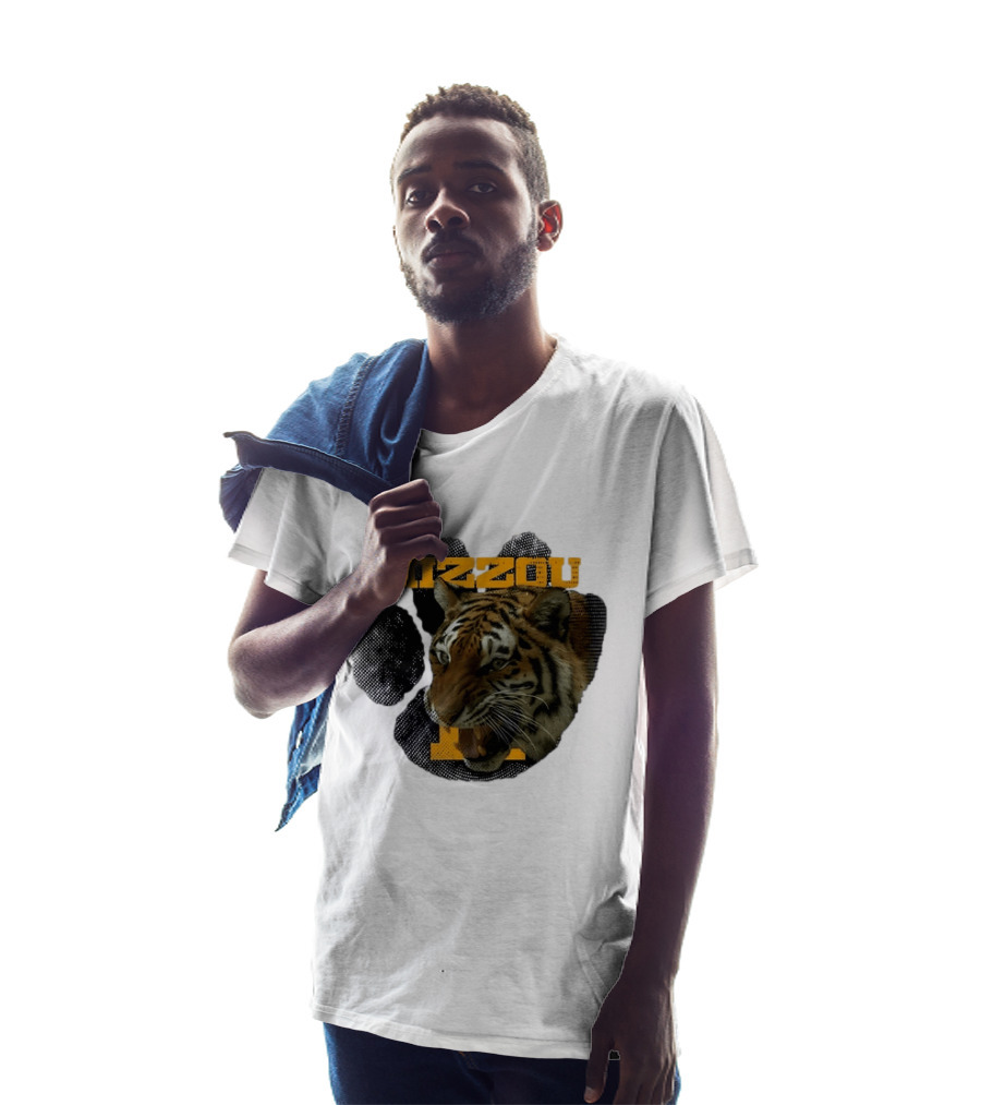 Mizzou Tigers Paw NCAA College Sports Tiger Head T-Shirt