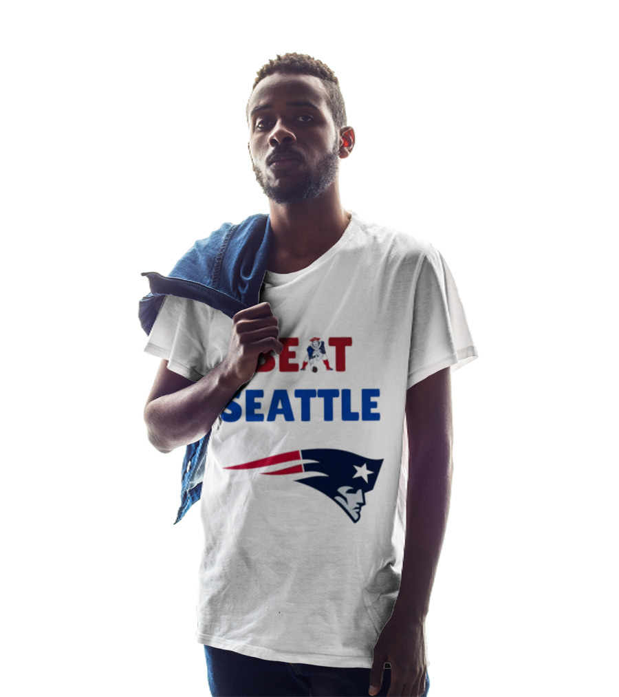 Beat Seattle New England Patriots Football Fan Gear T-Shirt