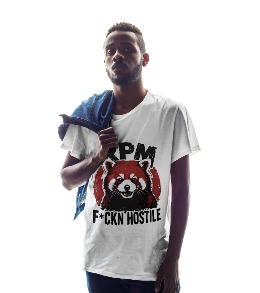 RPM Fckn Hostile Red Panda Fierce Cartoon T-Shirt