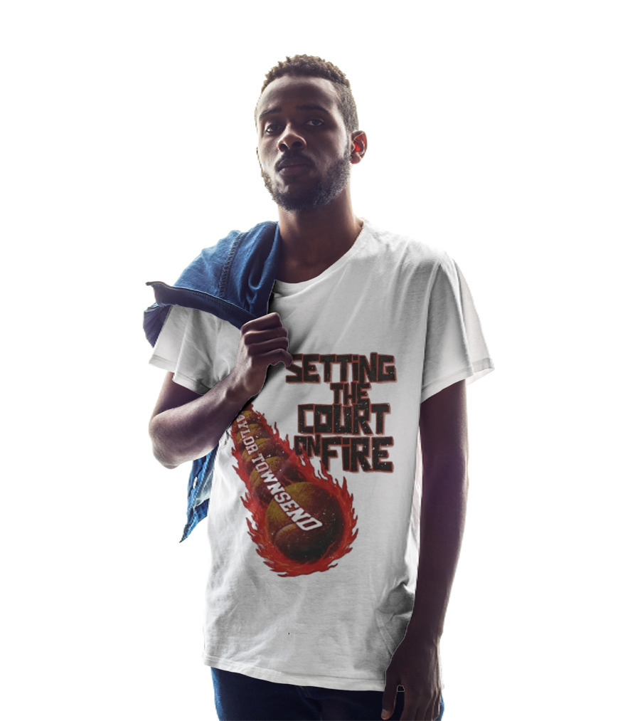 Taylor Townsend Setting The Court On Fire Tennis Flameball T-Shirt