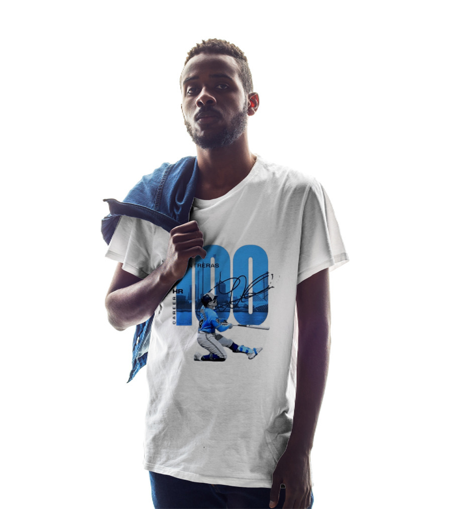 William Contreras Milwaukee Brewers 100 HR Milestone Signature T-Shirt
