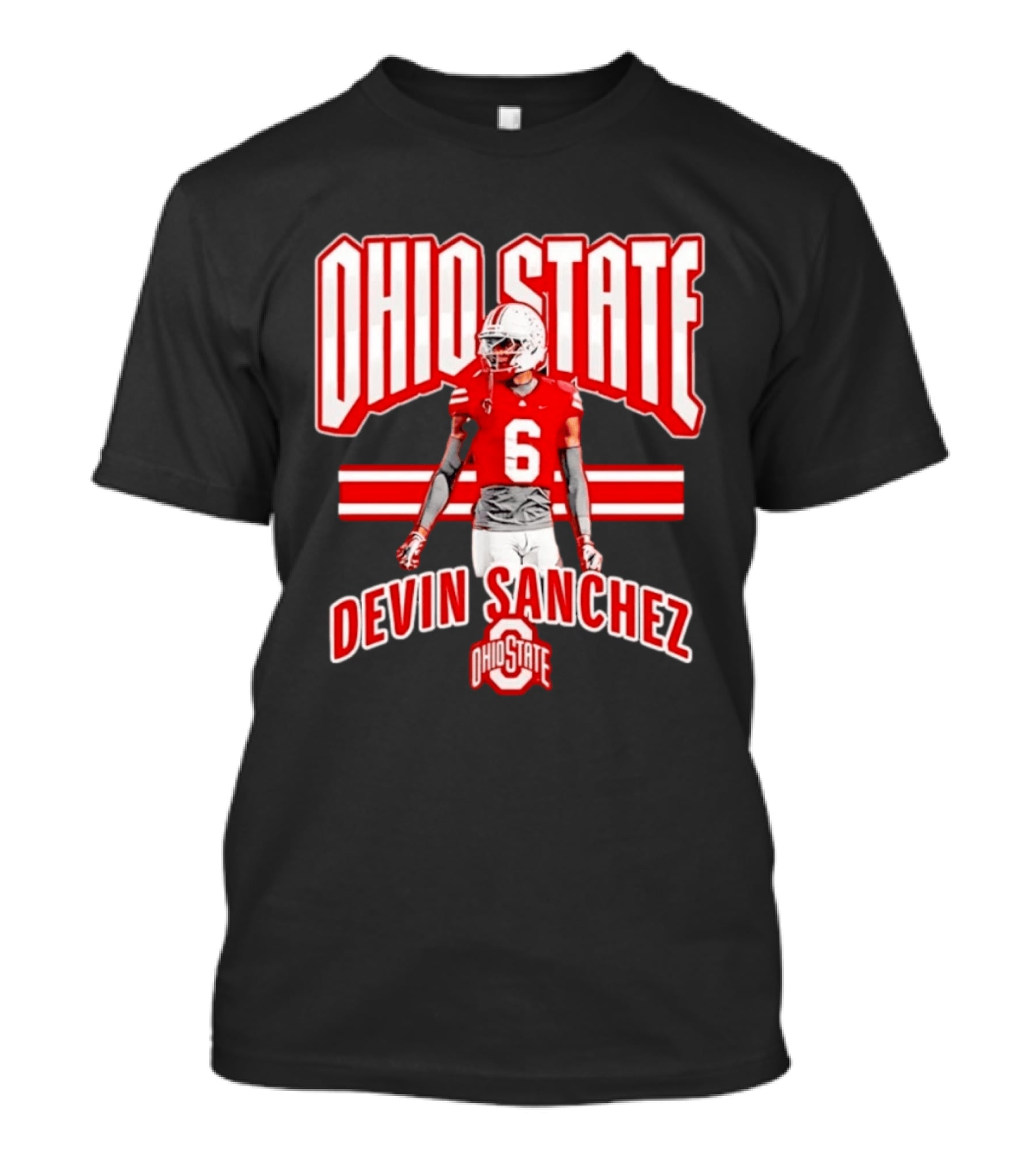 Ohio State Buckeyes Devin Sanchez Number 6 Fan T-Shirt