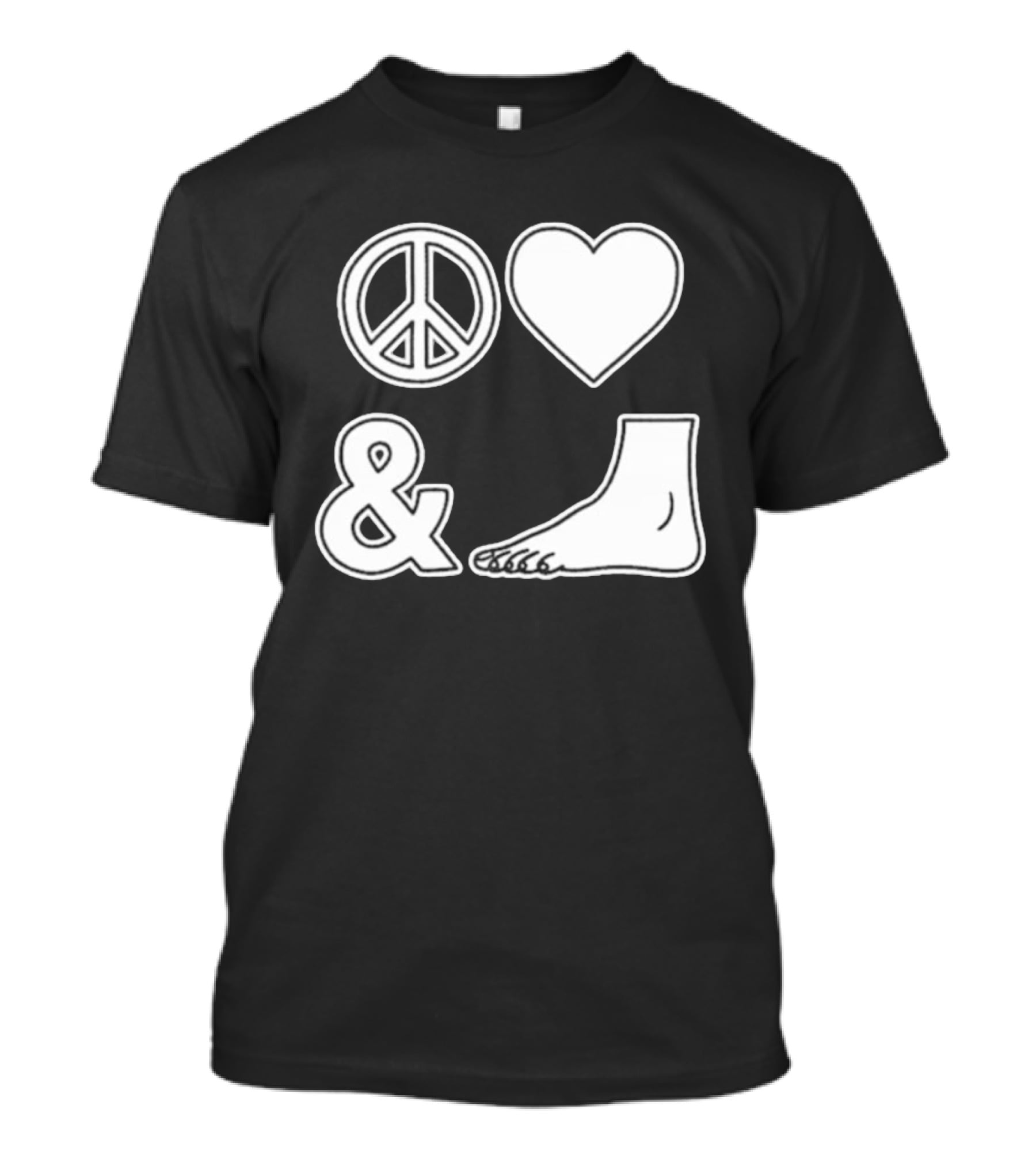 Peace Love & Feet Heart Foot T-Shirt