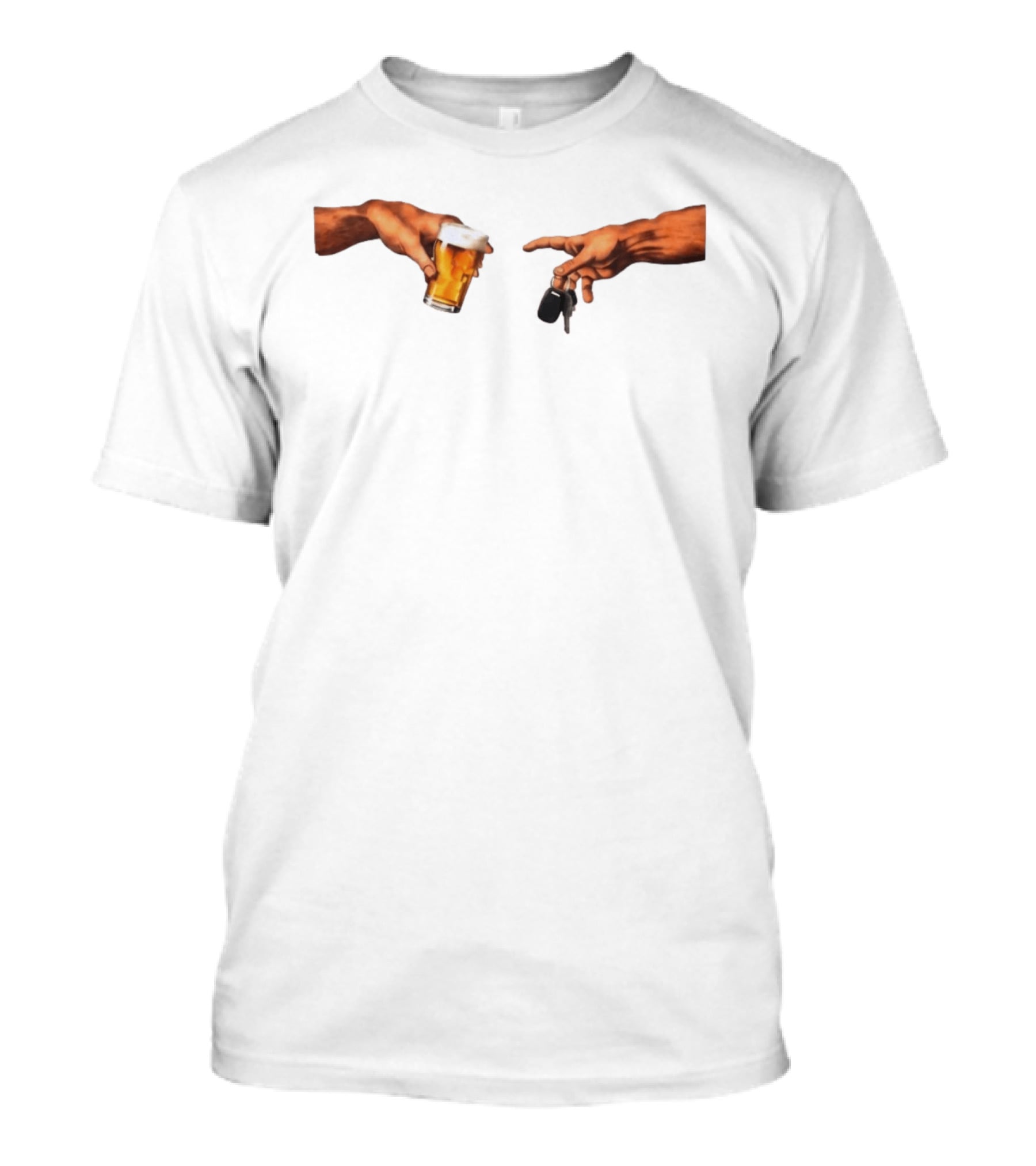 Creation Of Adam Beer Handing Over Car Keys T-Shirt