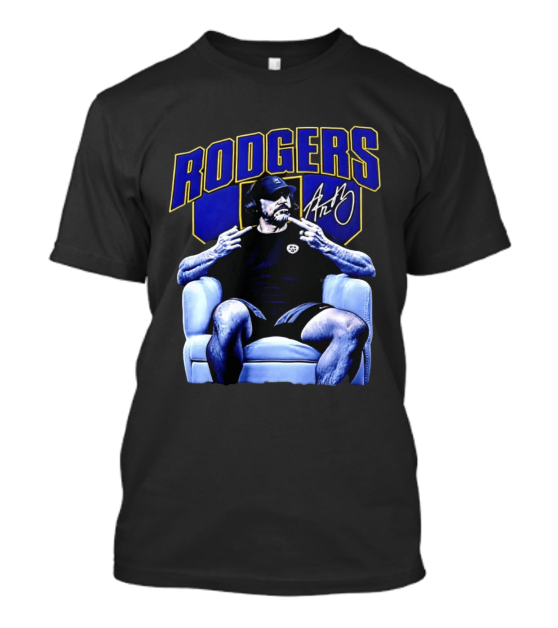 Rodgers Aaron Rodgers Signed Pittsburgh Steelers Quarterback Icon Armchair T-Shirt