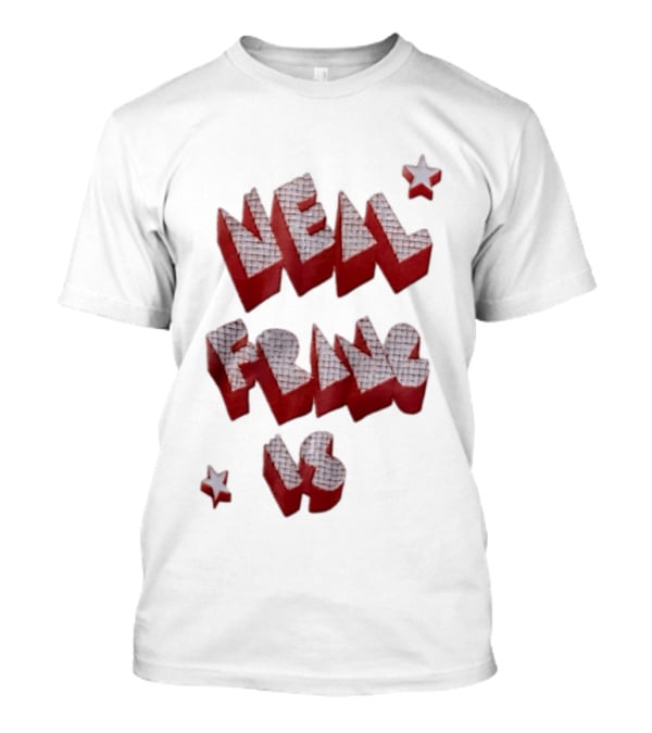 Neal Francis Is Checkerboard Red Block Letters With Stars T-Shirt