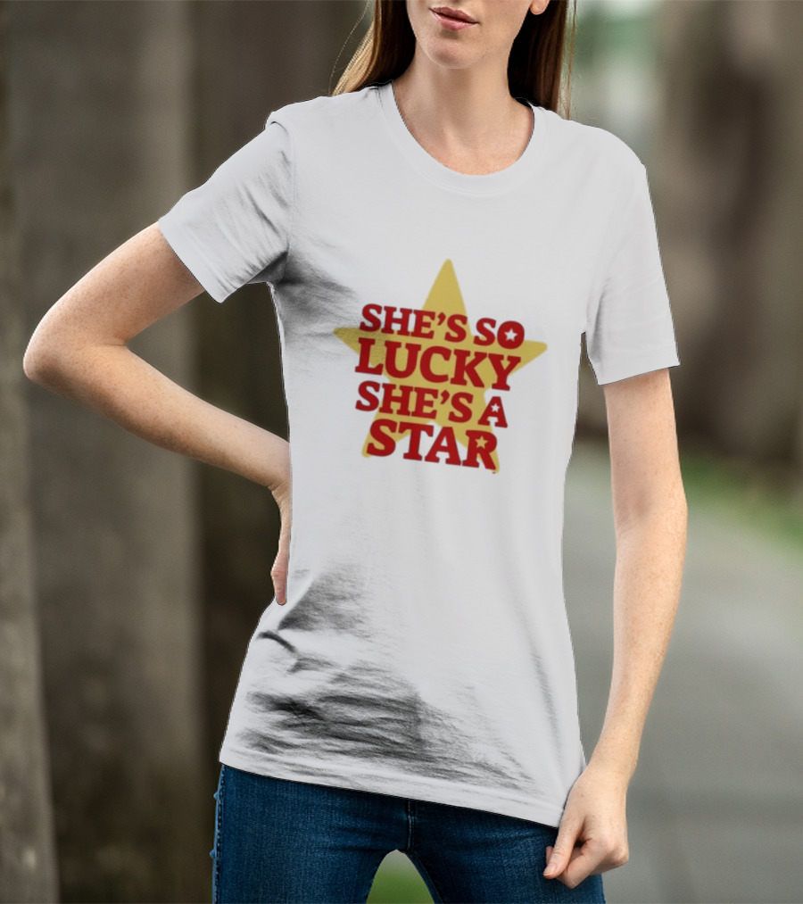 She's So Lucky She's A Star Yellow Star T-Shirt