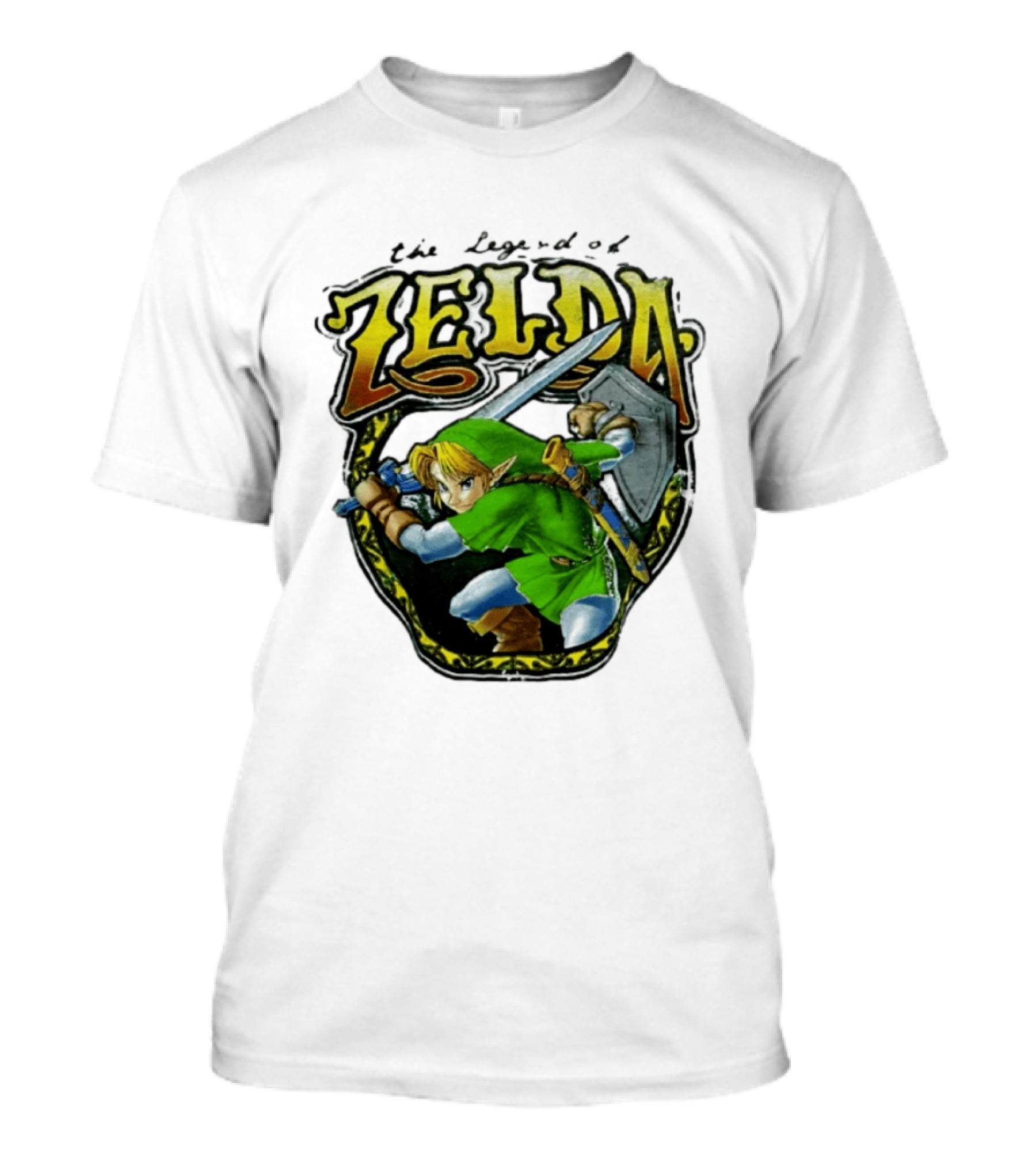 The Legend Of Zelda Link With Sword And Shield T-Shirt