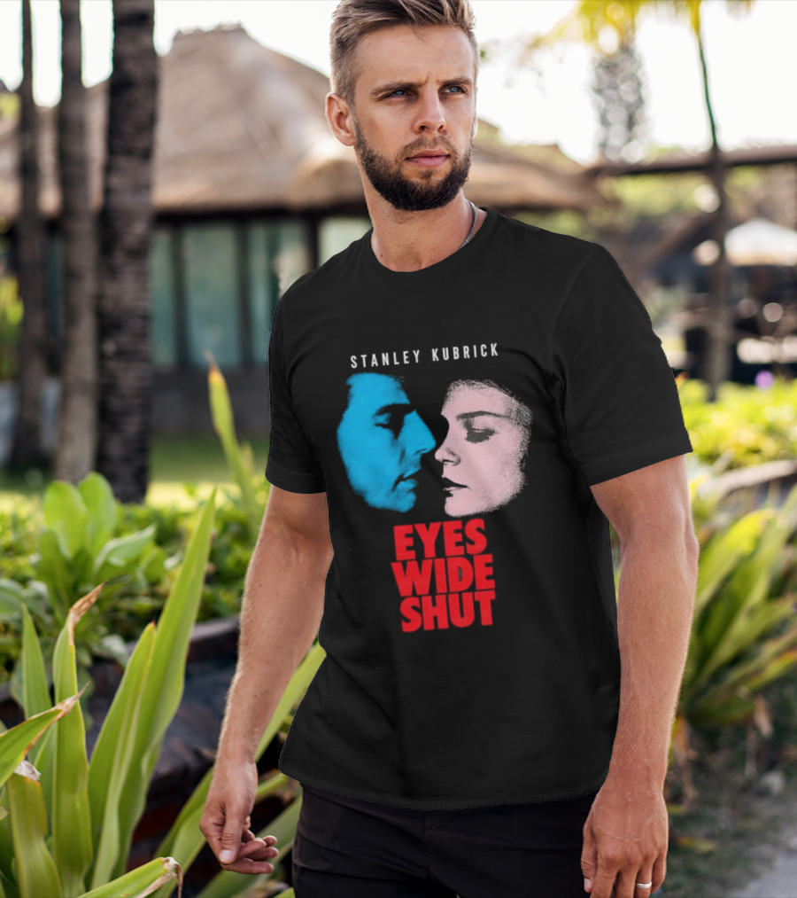 Stanley Kubrick Eyes Wide Shut Blue And Pink Faces T-Shirt