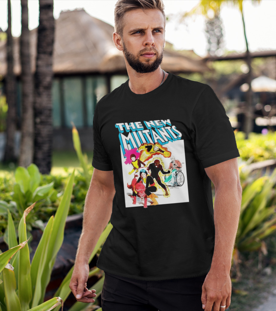 The New Mutants Marvel Comic Book Cover Featuring Iconic Characters T-Shirt