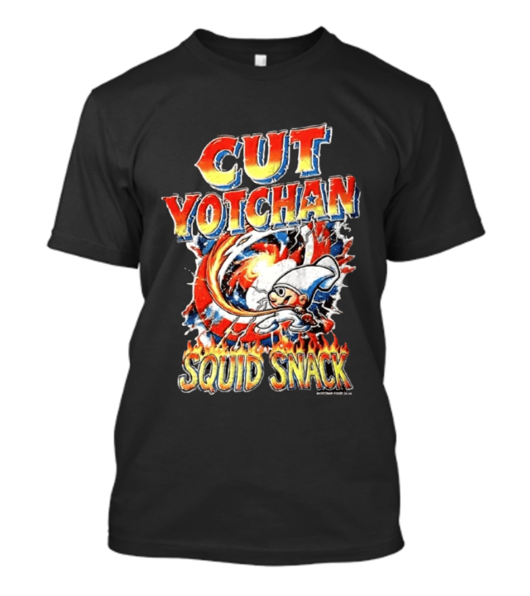 Cut Yotchan Squid Snack Space Fire Galaxy T-Shirt