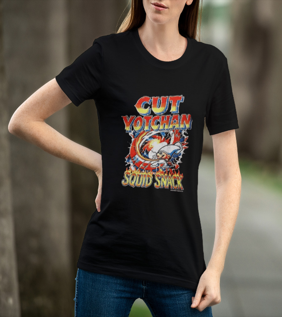 Cut Yotchan Squid Snack Space Fire Galaxy T-Shirt