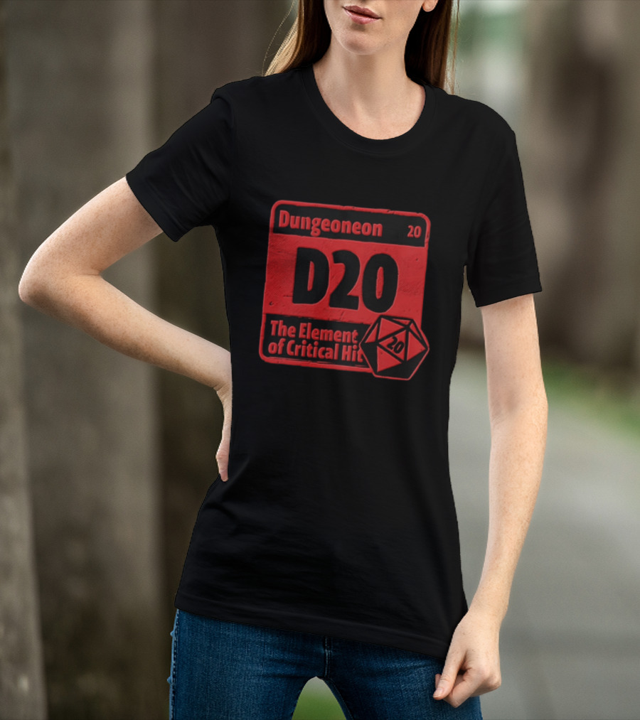 Dungeoneon D20 The Element Of Critical Hit Dice T-Shirt
