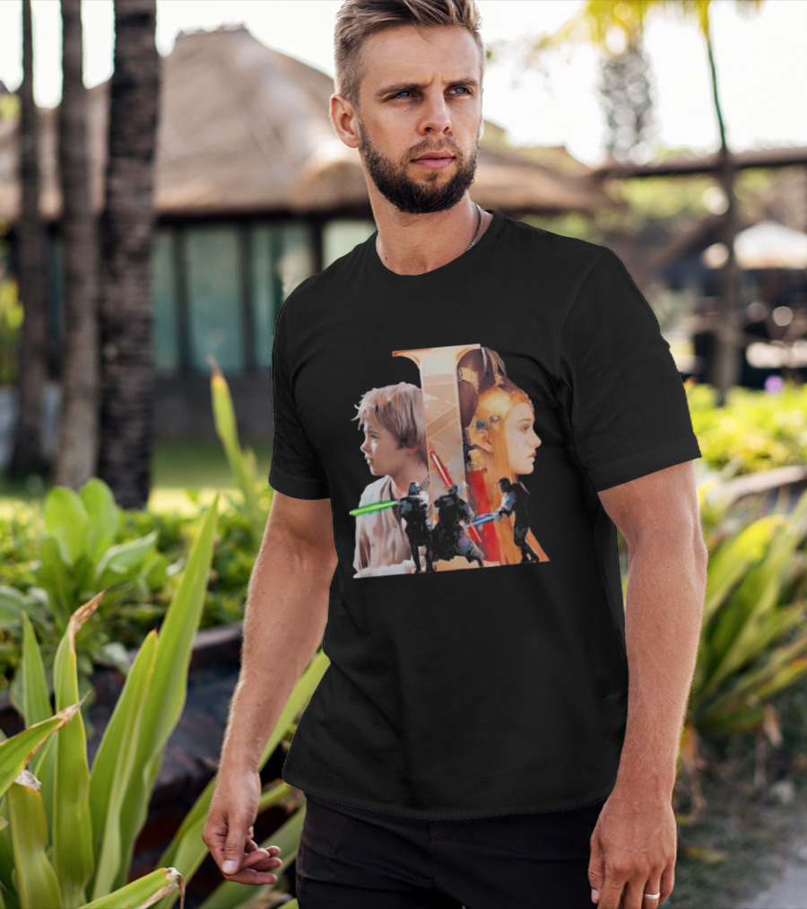 Rebel Scums The Phantom Menace 25th Anniversary Celebration With Iconic Characters And Lightsabers T-Shirt