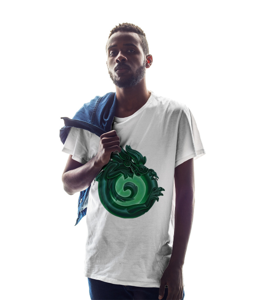 Green Jade Dragon Ouroboros Mythology Symbolic T-Shirt