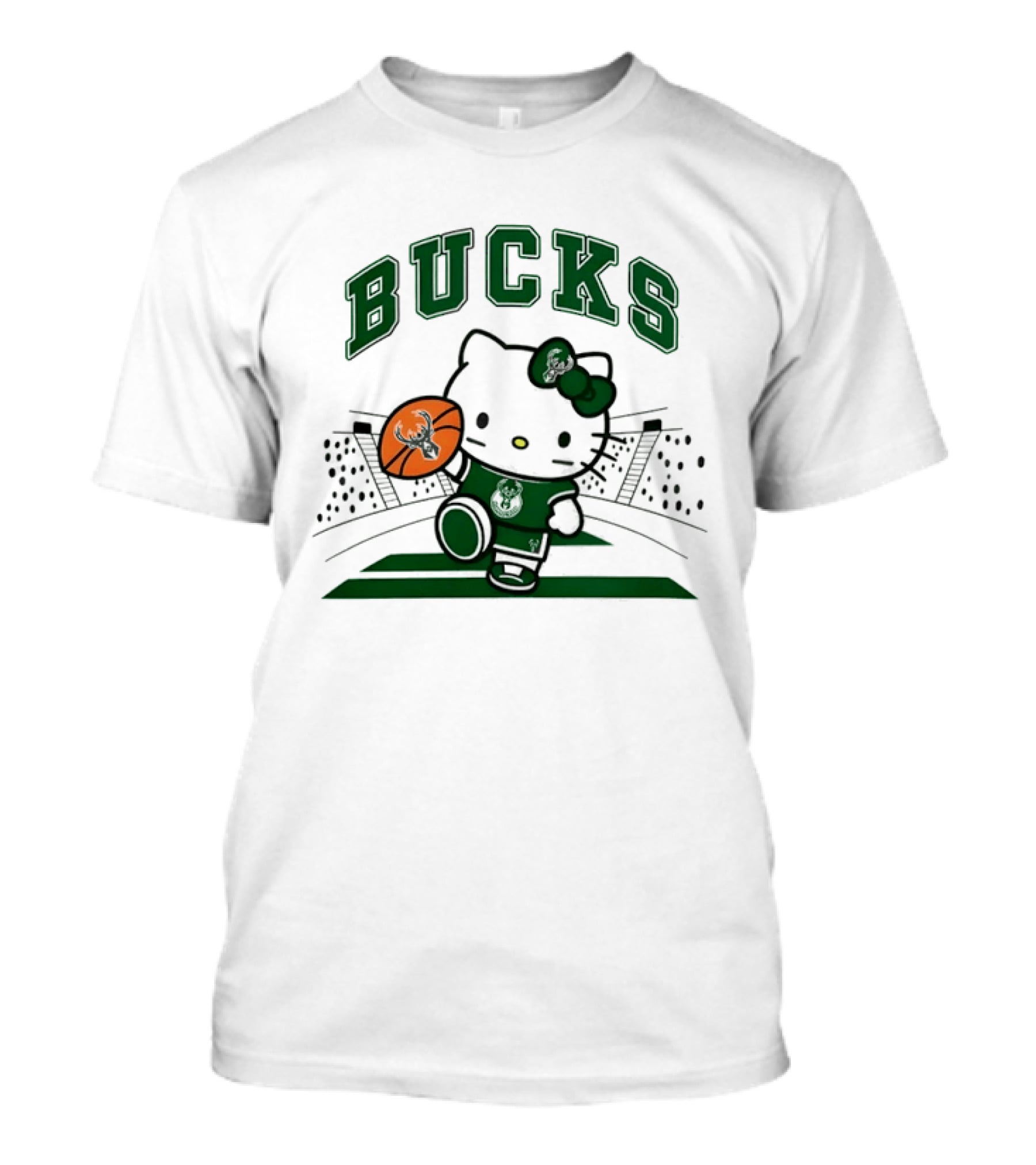 Hello Kitty Bucks Basketball Milwaukee Crossover 2026 NBA Season T-Shirt