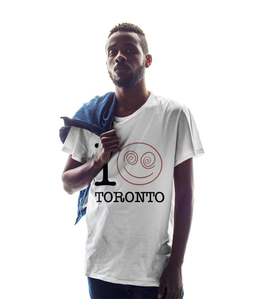 I Love Toronto Smiley Face Red Swirl Eyes Emoji T-Shirt