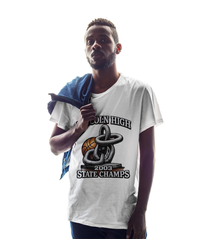 Lincoln High 2003 State Champs Basketball Chain Ball T-Shirt