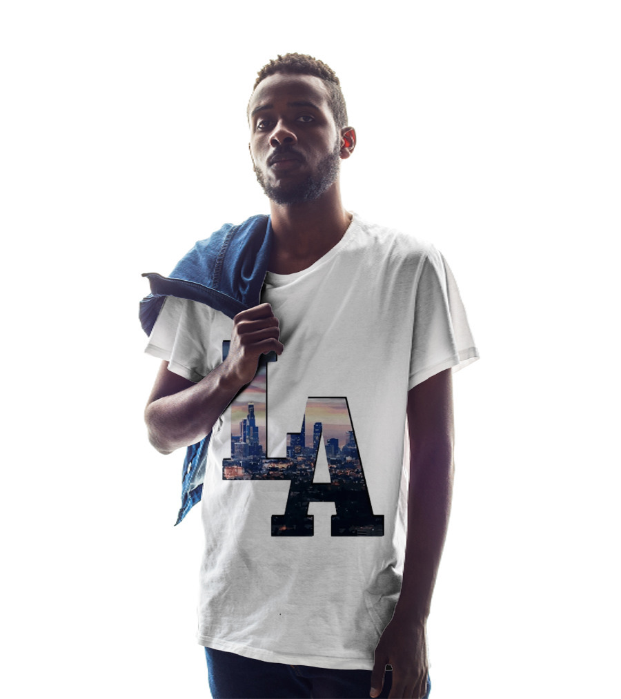 Los Angeles City Skyline LA California Sunset View T-Shirt