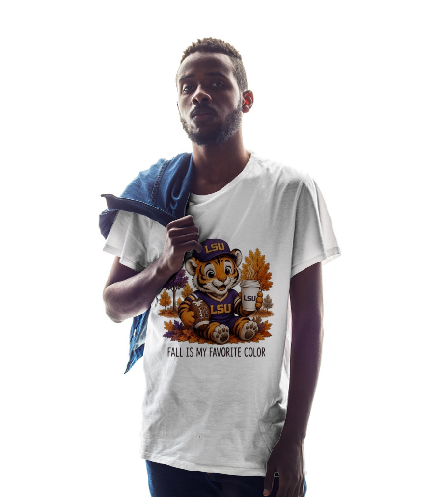 LSU Tiger Fall Is My Favorite Color College Football Cute Autumn T-Shirt